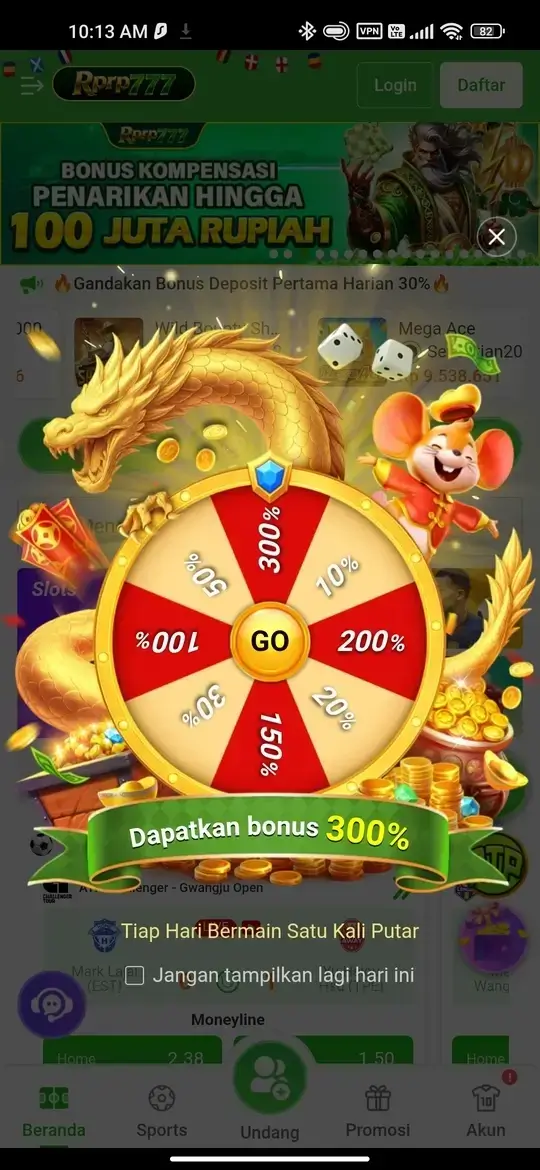 RP777 Beranda dan Bonus Wheel