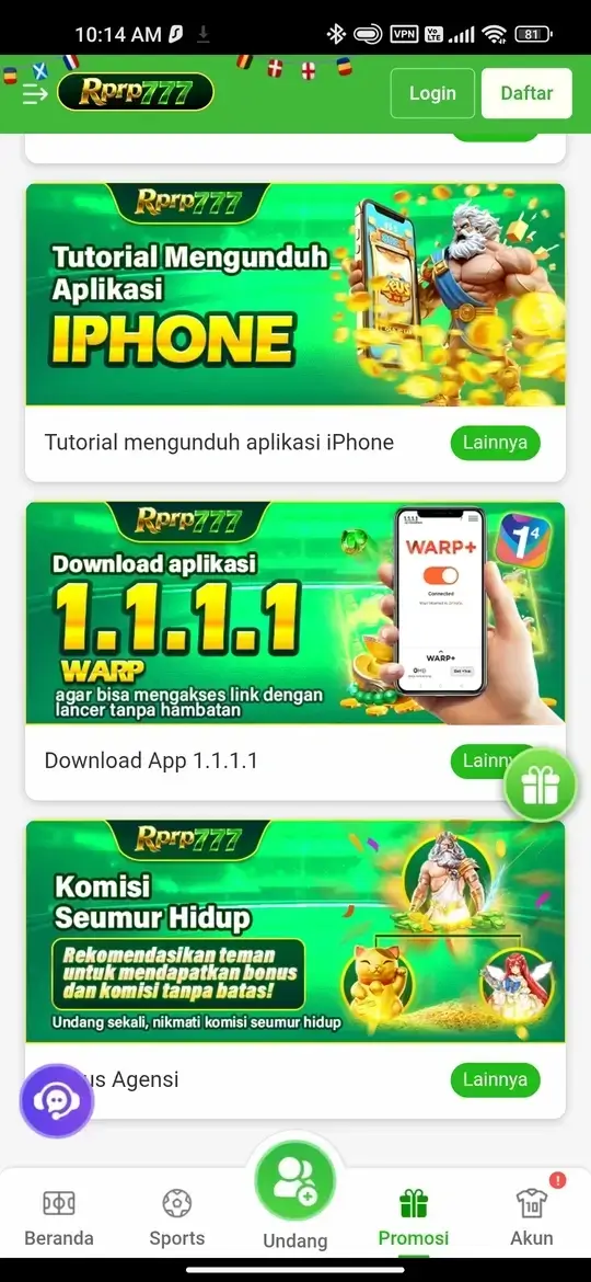 RP777 Halaman Promosi